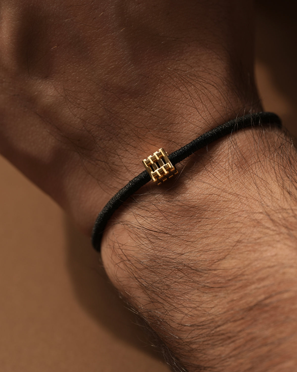 18ct Gold Unisex Grid Bracelet