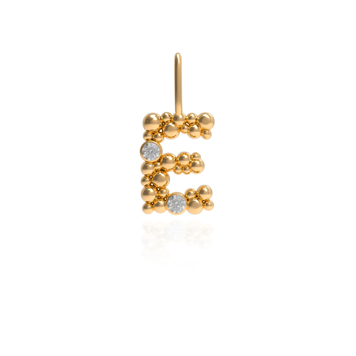 18ct Gold E Letter Charm