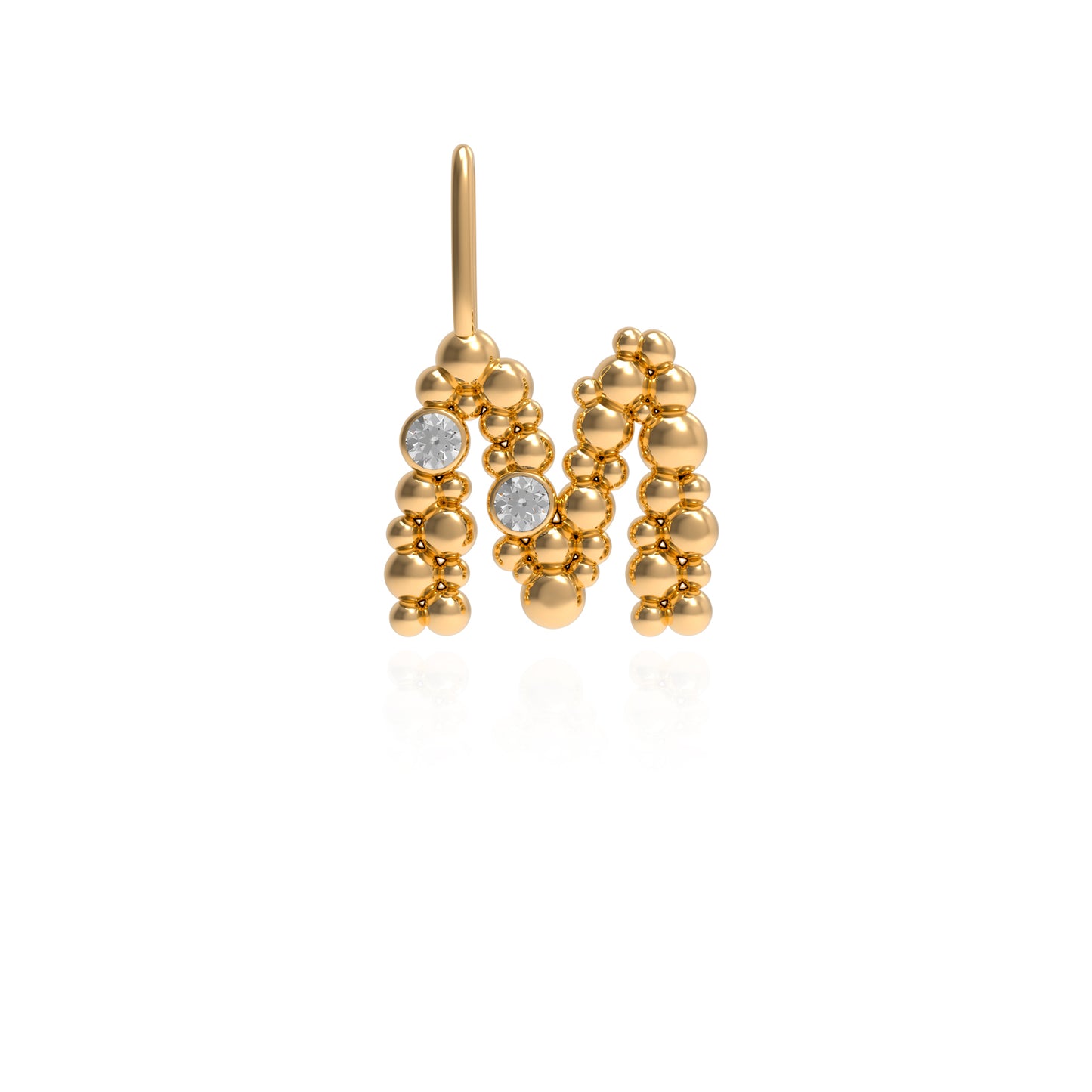 18ct Gold M Letter Charm