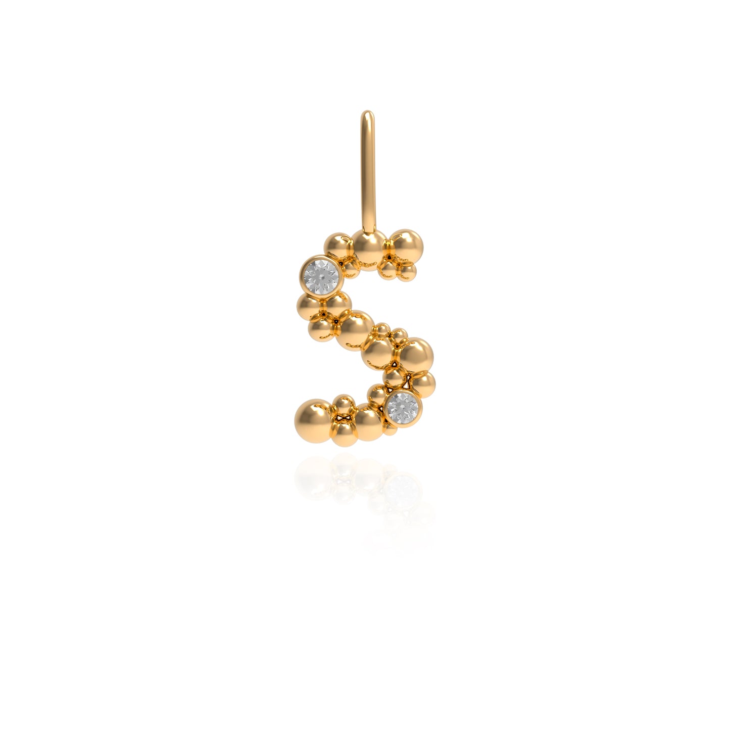 18ct Gold S Letter Charm