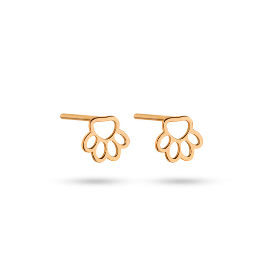 18ct Gold Minimal Paw Studs