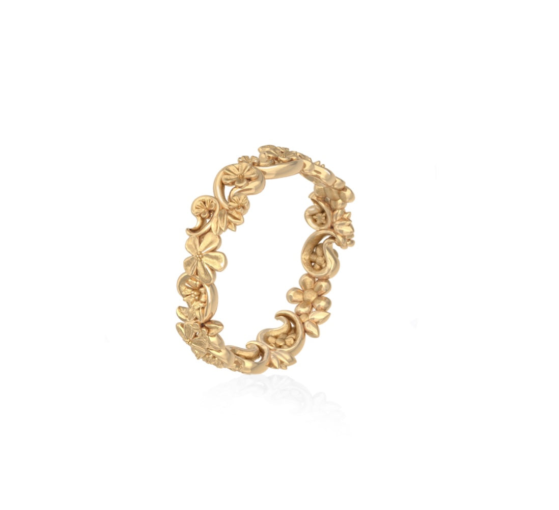 18ct Gold Paisley Ring