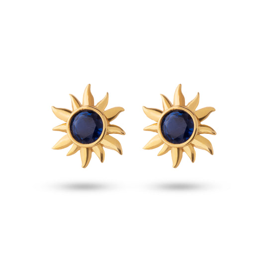 18ct Gold Sun Earrings