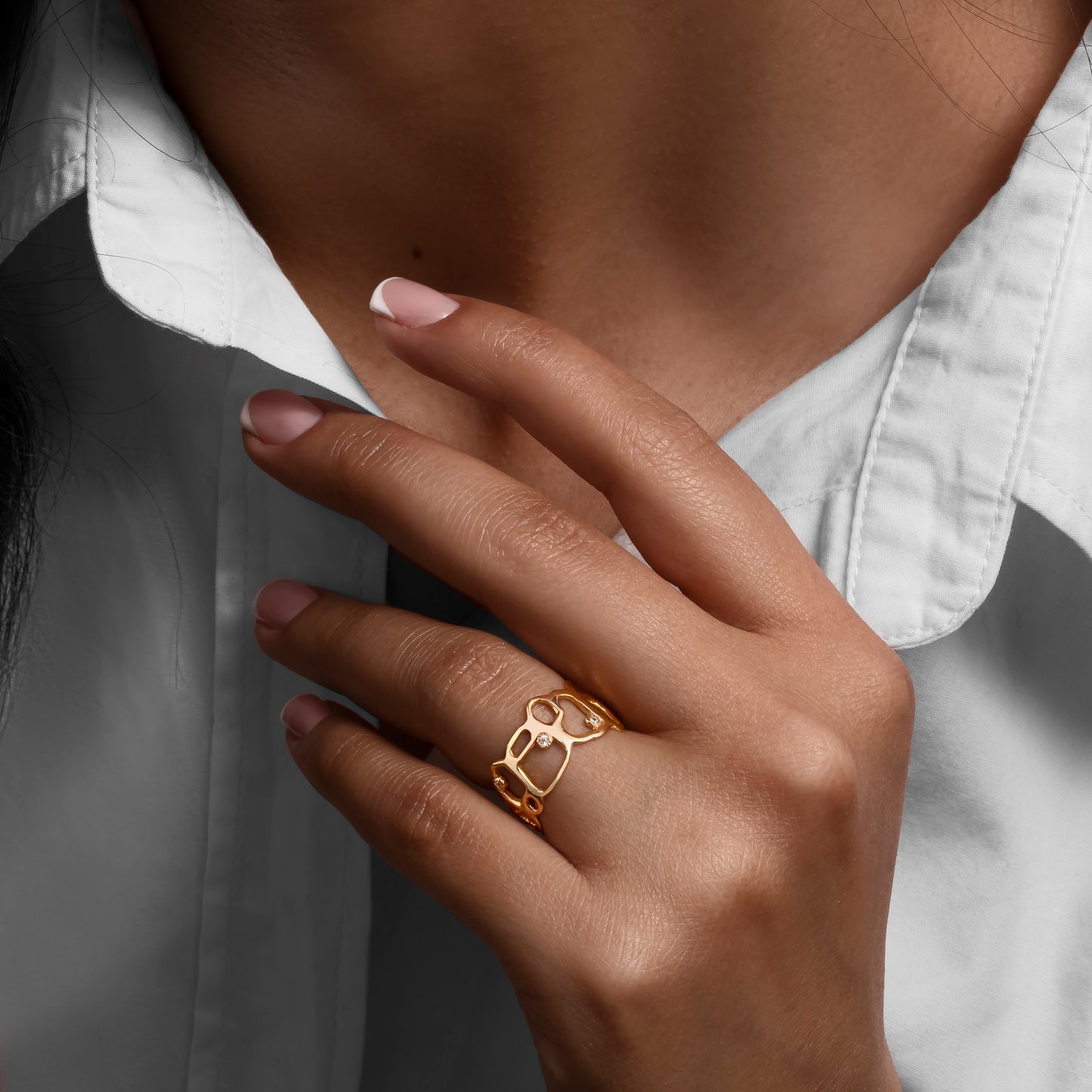 18ct Gold Beach Ring