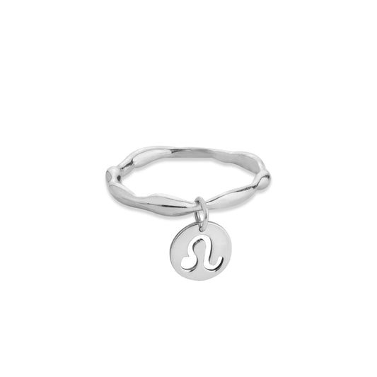 Sterling Silver Nalu Ring With Leo Pendant