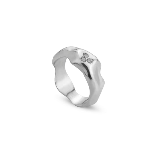 Sterling Silver Large Cliff Ring