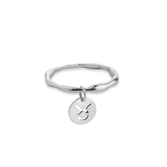 Sterling Silver Nalu Ring With Taurus Pendant