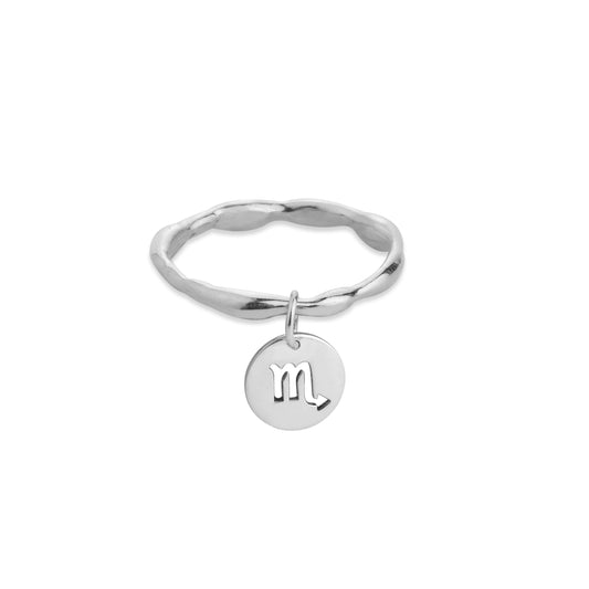 Sterling Silver Nalu Ring With Scorpio Pendant