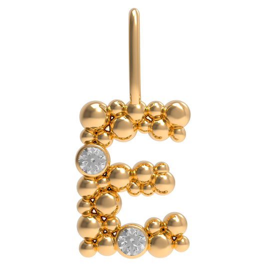 18ct Gold E Letter Charm