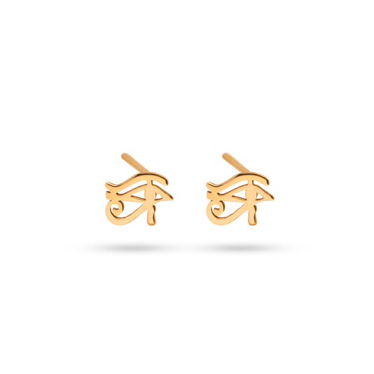 18ct Gold Minimal Eye Of Horus Stud