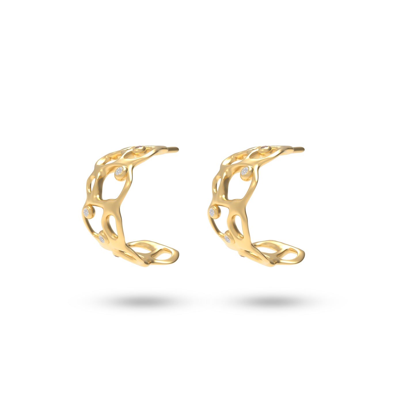 18ct Gold Beach Earrings