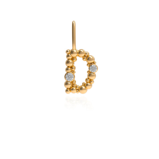18ct Gold "D" Letter Charm