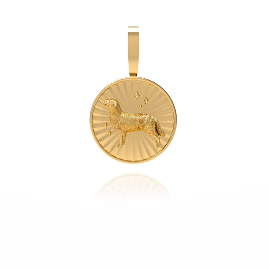 18ct Gold Golden Retriever Charm