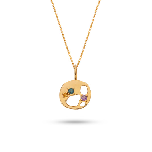 18ct Gold Round Wabi-Sabi Necklace