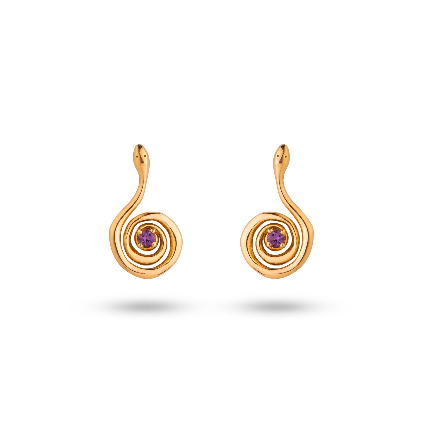 18ct Gold Snake Earrings