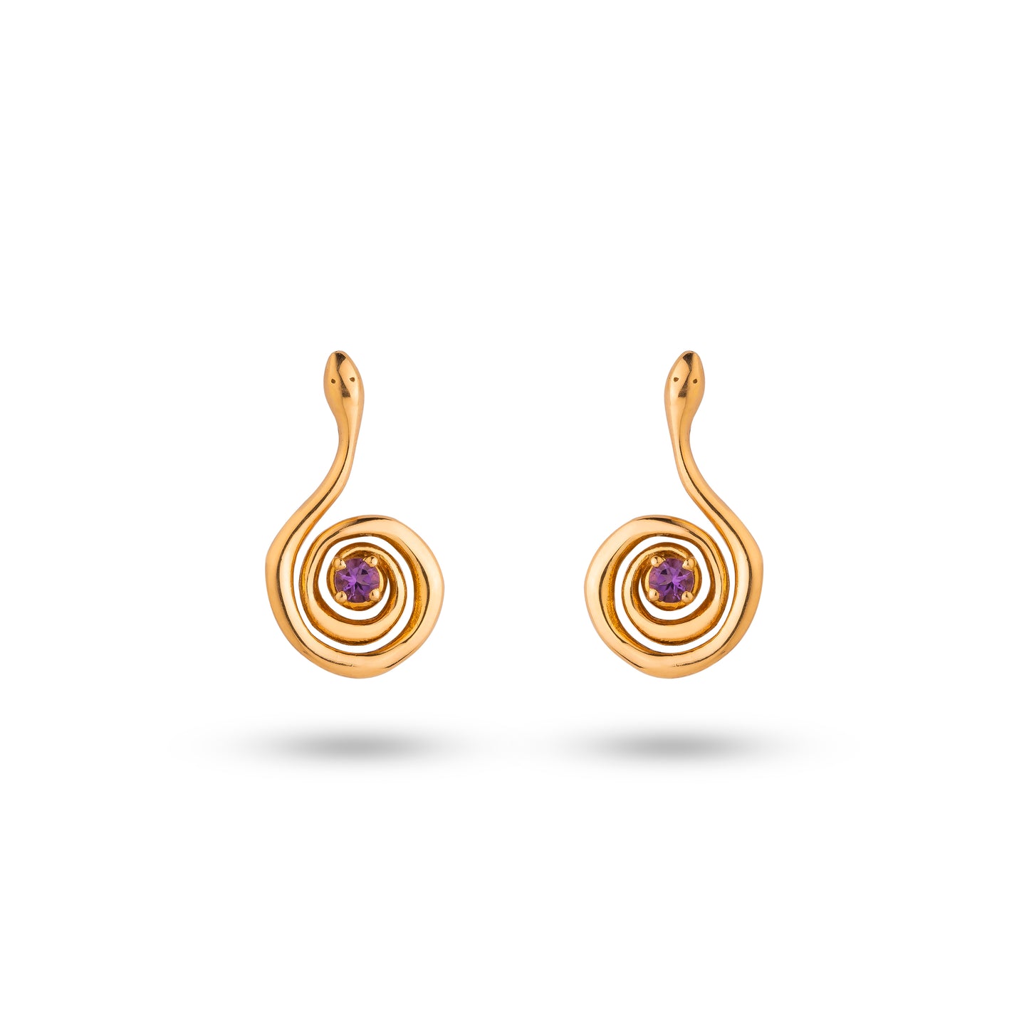 18ct Gold Snake Earrings