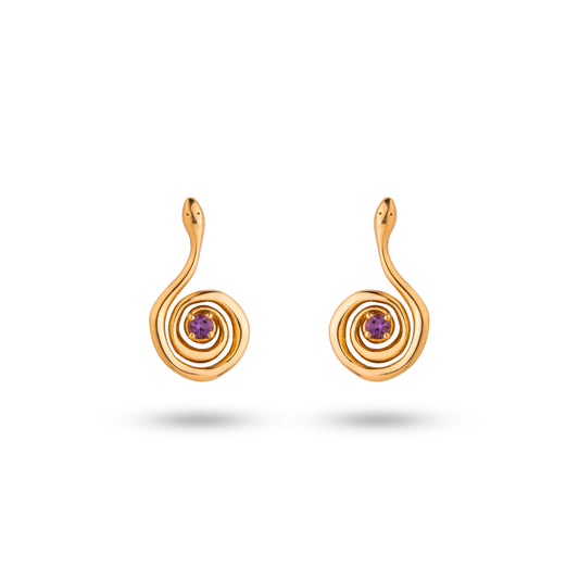 18ct Gold Snake Earrings