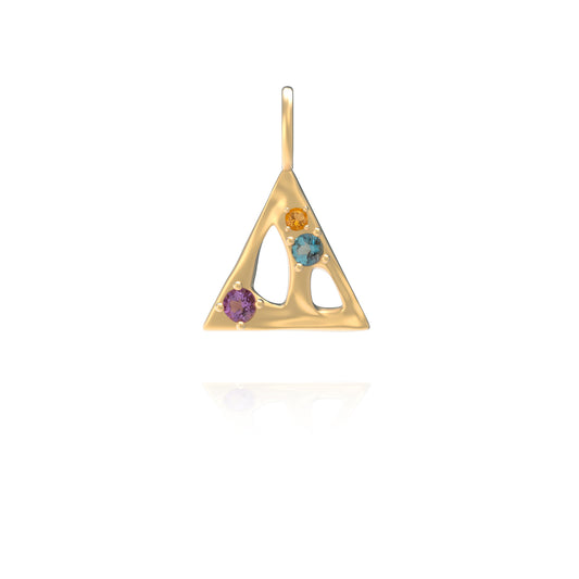 18ct Gold Triangle Wabi-Sabi Pendant